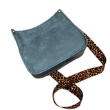Women Leopard PU Leather Shoulder Bag Handbag Crossbody Purse Satchel Messenger