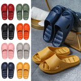 Unisex Solid Color Slippers Backless Beach Shower Backless Open Toe Casual Shoes
