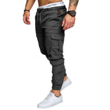 Mens Loose Sports Trousers Solid Color Pants Long Joggers Running Fit Sweatpants
