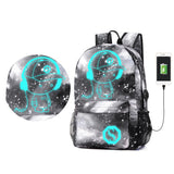 Men Women Backpack Large Capacity College Leisure USB Charging Port Waterproof