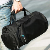 Mens Women Sports Travel Duffel Bags Shoulder Bag, Waterproof Gym Fitness Bag Weekender Overnight Handbag with Shoe Pocket