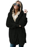 UKAP Women Oversize Fuzzy Jacket Blanket Sherpa Coat Open Front Hooded Cardigan Fluffy Fleece Outwear with Pockets for Lady