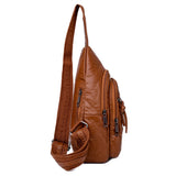 Fashion Daypack Sling Bag Women Casual Chest Backpack Vegan Leather Travel Hiking Shoulder Pack