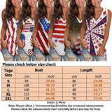 Women Sleeveless Tank Tops USA Flag Print Blouse Shirt Casual 4th of July Patriotic V Neck T Shirt