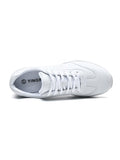 Ferndule Unisex Comfort Round Toe Cheerleading Shoe Dancing Non Slip Dance Sneakers Competition Breathable Lace Up White