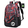Men Women Galaxy Backpack Large Capacity College USB Charging Port Waterproof