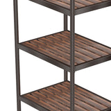 Gplesas 6-Shelf 6 Tier Unit Freestanding Garage Shelves Furniture Modern Storage Shelf Heavy Duty Industrial Shelving Wheels Kitchen Office