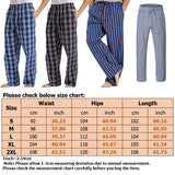 Mens Plaid Pants with Pockets Men Pajama Pants Drawstring Straight Leg Casual Pants