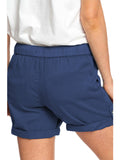 Women Folded Hem Short Hot Pants Plain Straight Leg Beach Shorts Mini Pant Buckle Bottoms