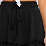 Women Plearws Long Maxi Skirts Tiered Ruffle Swing Skirts Summer Beach Boho Skrit