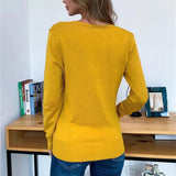 V Neck Button Down Knit Cardigan for Women Knitwear Long Sleeve Soft Basic Thin Sweater