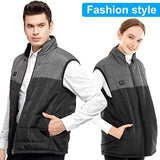 Electric USB Heated Vest Unisex Winter Riding Skiing Warmer Heating Coat Jacket