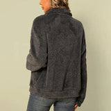 Women Solid Long Sleeve Zipper Coat Jacket Cardigan Outwear Overcoat Open Front