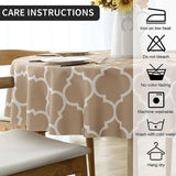 Round Tablecloth Wipeable Waterproof Oil-Proof Table Cloth Cover Home Room Decor