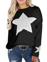Women Winter Baggy Chunky Knit Jumper Pullover Top Sweater Sweatshirt Ladies Star Knitwear Tops