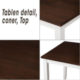 Gplesas Home Solid Table Set Cross Back Modern Counter Height Tables 1 Smooth Dining Sets 5-Piece Restaurant Kitchen