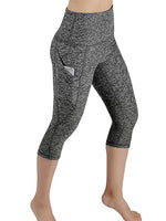 Women's Capri Yoga Pants High Waist Leggings Cropped Pocket Fitness Sports Gym
