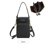 Women Small Cell Phone Case Handbag PU Leather Crossbody Shoulder Bag Wrist Strap Purse Pouch Messenger Bags with Card Slots