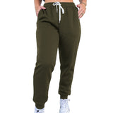 Ladies Drawstrings Trousers Lightweight Elastic Waist Casual Joggers Long Pants