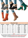 Winter Snow Boots for Women Warm Suede Chunky Block Heel Round Toe Faux Fur Outdoor Mid-Calf Ankle Bootie