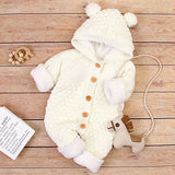 Baby Romper Knitted Toddler Jumpsuit Cute Playsuit Hoodie Boys Girls Keep Warm