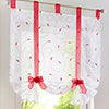 1pc Slot Top Rod Pocket Embroidery Floral Short Window Curtain Tie Up Voile Window Drape Sheer Cafe Tier Tulle Kitchen Scarf Bathroom Valance