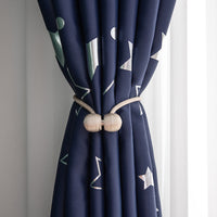 Fashion Curtain 6 Colors Moon Star Blackout Curtains Eyelet Grommet Top Darkening Blockout Curtain For Kids Boy Girl Room