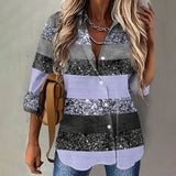 Frontwalk Summer Casual Button Down Lapel Collar Blouse for Women Vintage Loose T-shirt 3/4 Sleeve Beach Shirts