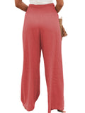 Women Pants Cotton Linen Casual Loose Harem Pant Summer Beach Palazzo Pants with Pockets