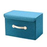 Fabric Foldable Storage Bin Set Collapsible Storage Box Cube Closet Organizer with Lid and Handle