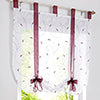 1pc Slot Top Rod Pocket Embroidery Floral Short Window Curtain Tie Up Voile Window Drape Sheer Cafe Tier Tulle Kitchen Scarf Bathroom Valance
