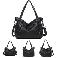 Women's Casual PU Leather Handbag Tote Satchel Shoulder Bag Purse Crossbody Bag