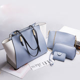4Pcs Women Lady Fashion Handbag Shoulder Bags Tote Purse Messenger Satchel Set