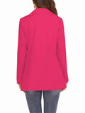Women's Solid Casual Blazer Office Work Long Sleeve Open Front Jacket for Autumn and Winter