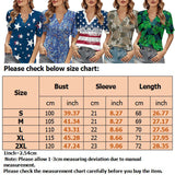 Lumento Women Sexy V Neck T Shirt Casual Summer Floral Print Tunic Tops Blouse