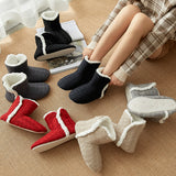 Womens Warm Bootie Slippers Fluffy Plush Pull On Indoor Outdoor Winter House Shoes
