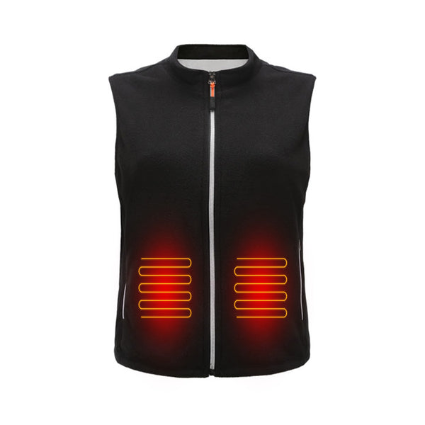 WINWARM Electric Heated Jacket Unisex Fleece Vest USB Thermal Warm Heat Pad Winter Body Warmer Optional Battery Pack Power Bank