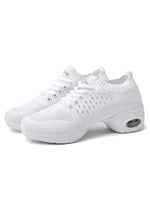 Ferndule Girls Round Toe Cheerleading Shoe Competition Breathable Lace Up Dance Sneakers Anti-Slip Shock Absorption Cheer Shoes Black 4.5