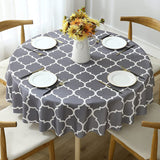 Round Tablecloth Wipeable Waterproof Oil-Proof Table Cloth Cover Home Room Decor