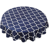 Round Tablecloth Wipeable Waterproof Oil-Proof Table Cloth Cover Home Room Decor