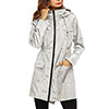 Women Waterproof Coat Jacket Raincoat Hooded Zipper Overcoat Windbreaker Outwear