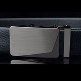 Men's Luxury Genuine Leather Adjustable Belt Ratchet Strap With Automatic Buckle