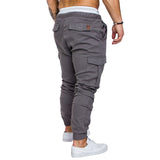 Mens Loose Sports Trousers Solid Color Pants Long Joggers Running Fit Sweatpants