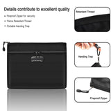 Waterproof Money Bag Fireproof Document Bag Cash Pouch Envelope Holder With Lock
