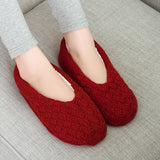 Women's Solid Color Flats Slippers Closed Toe Anti-slip Breathable Casual Shoes