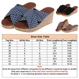 Women Cross Strap Slippers Mules Wedge Anti-Slip Casual Shoes Peep Toe Sandals