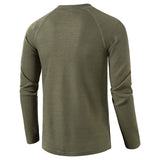 Men Crew Neck Long Sleeve Tops Casual T-Shirt Blouse Pullover Tunic Sweatshirt