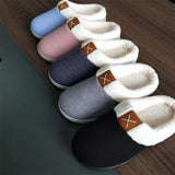 Women Men Slippers Plush Lined House Shoes Indoor Outdoor Anti-Skid Mules Slides