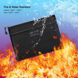 Waterproof Money Bag Fireproof Document Bag Cash Pouch Envelope Holder With Lock