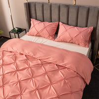 2/3Pcs Twist Flower Duvet Quilt Cover Set Queen King Size Bedding Set+Pillowcase
